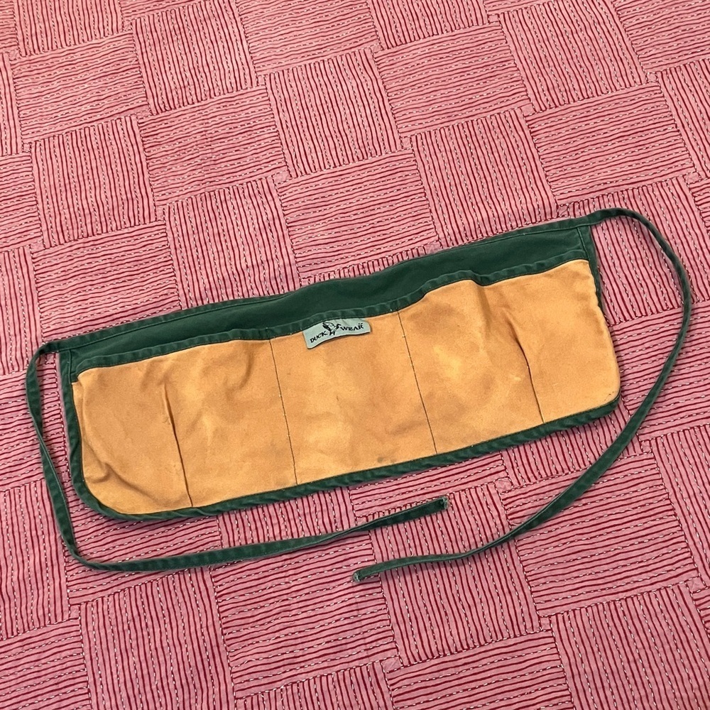 Green and Tan utility Apron